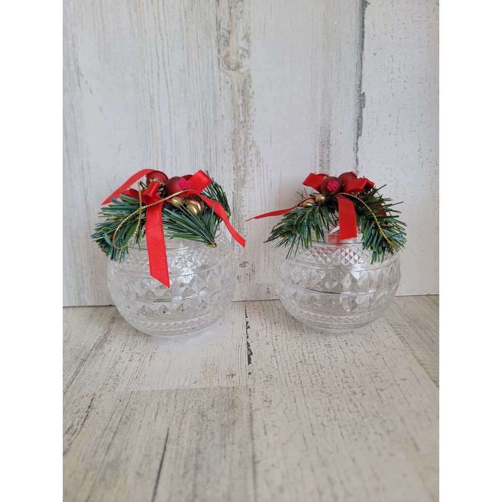 Unique cranberry pine tree ornament ball hard plastic Xmas unique home decor